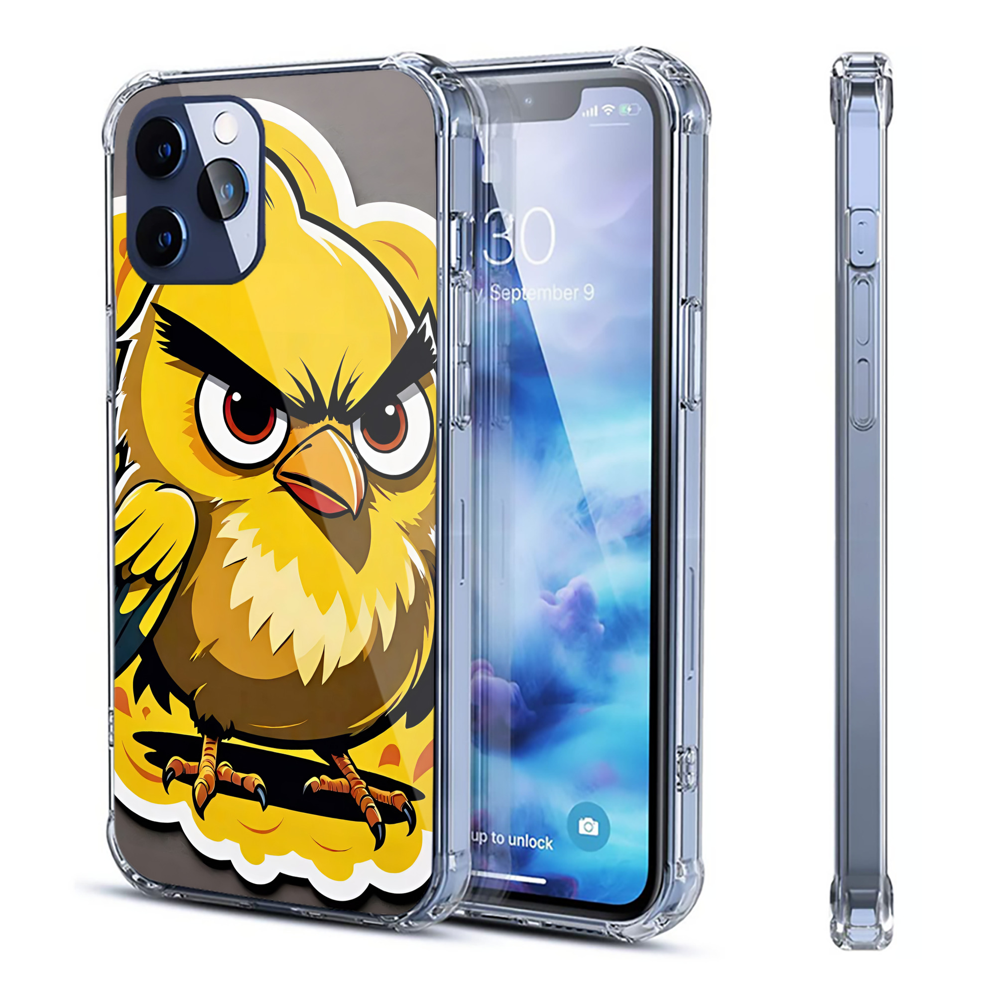 （画像用） Angry Birds アングリーバード 【iPhone 12シリーズ対応】透明スマホケース（クリアソフトケース）
